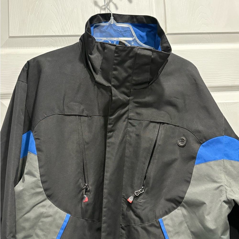 Men's Black and Blue Jacket
